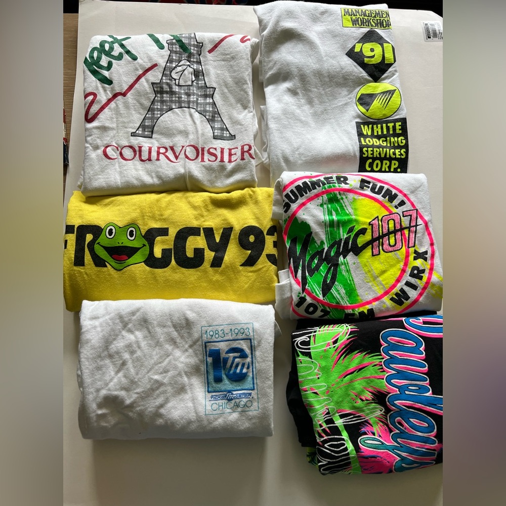 Lot 90s & Y2K Vintage Radio Station Alcohol and Promo T-shirts Single Stich XL